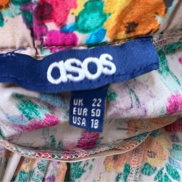 Asos Floral Bodycon Dress Size 18 - Picture 9 of 12